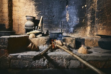 Old home kitchen in Sri Lanka