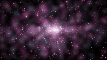 Wall Mural - beautiful abstract background, shiny glitter particles move smoothly on black background, dynamic, animation