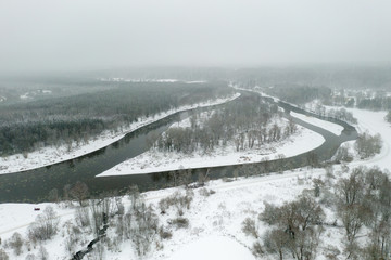 Poster - Top view of river