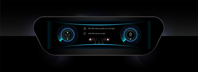 Poster - car service in the style of hud, cars infographic ui, analysis and diagnostics in the hud style, fut