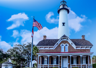 Canvas Print - Flag Museum and Lighthouse