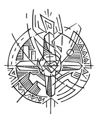 Poster - Religious ink christian symbol