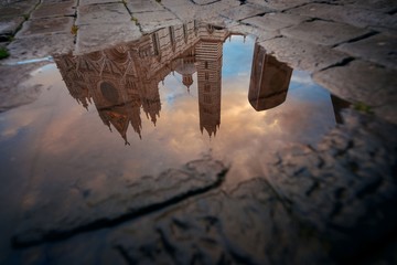 Wall Mural - Siena Cathedral reflection