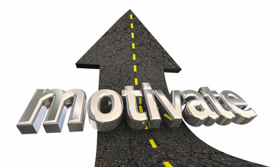 motivate inspire encouragement road arrow up success 3d illustration