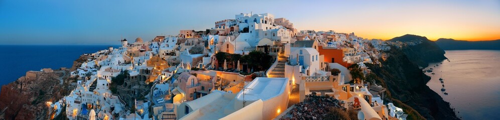 Wall Mural - Santorini skyline sunrise