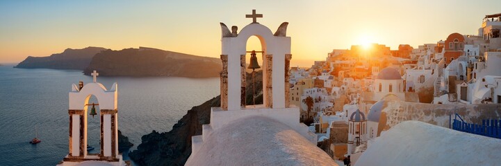 Wall Mural - Santorini skyline sunset