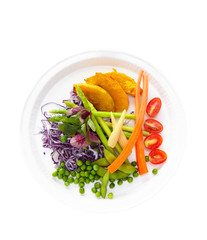 Wall Mural - Salad on white plate