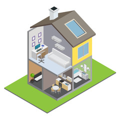 Sticker - Townhouse Building Illustration