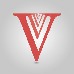 Poster - Letter V logo