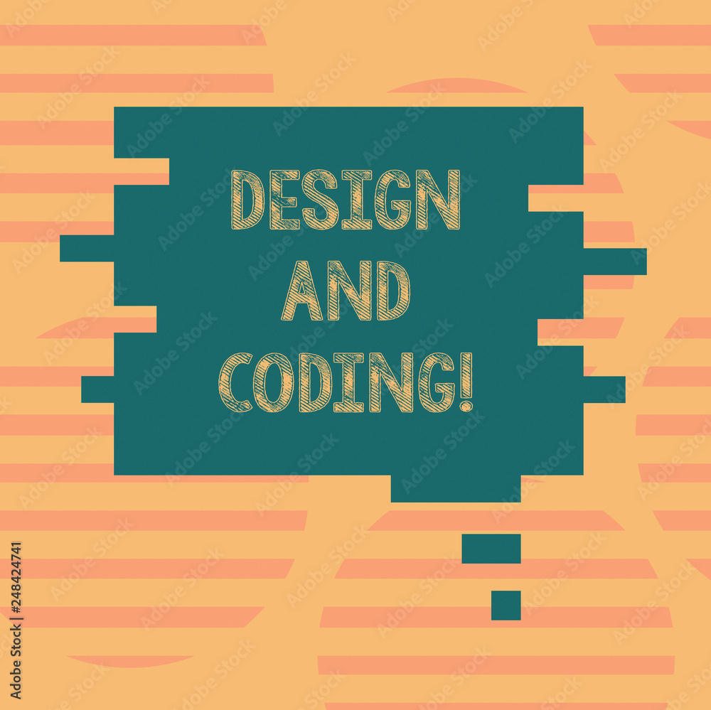 Word writing text Design And Coding. Business concept for tool that can ...