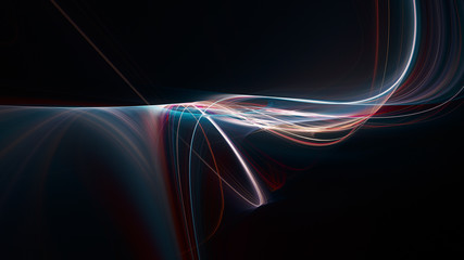 Poster - Abstract background element. Dynamic curves ands blurs pattern. Detailed fractal graphics. Science and technology concept.