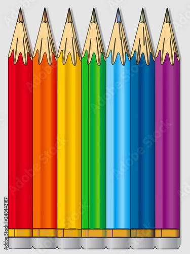 Cartoon Crayons De Couleur Stock Illustration Adobe Stock