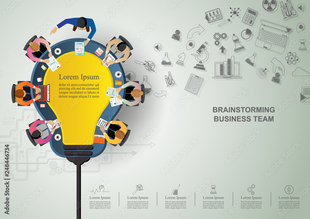 Business meeting and brainstorming. Idea and business concept for ...