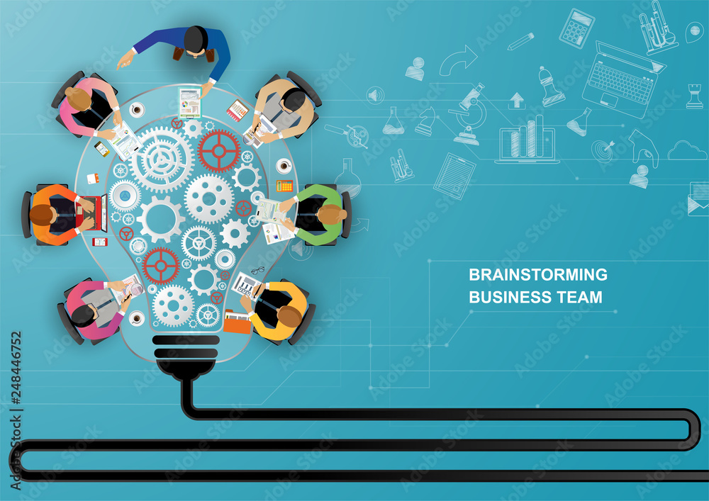 Business meeting and brainstorming. Idea and business concept for ...