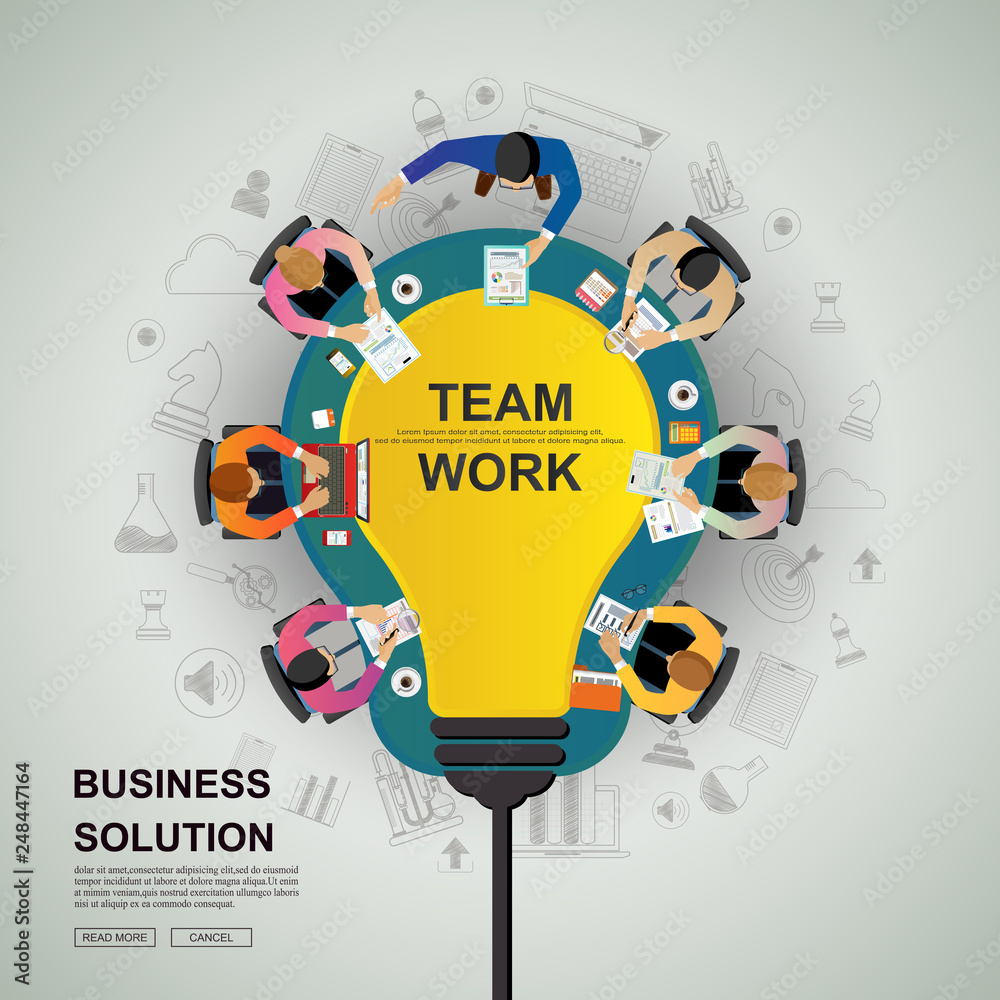 Business meeting and brainstorming. Idea and business concept for ...
