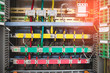© Mr.B-king - Electric circuit breakers in a electrical switchboard Synchronization,Generator Protection in the cabinet in coal power plants.