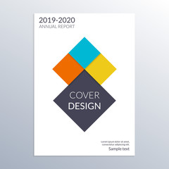 Wall Mural - cover design template. brochure or magazine layout. vector illustration. geometric square background