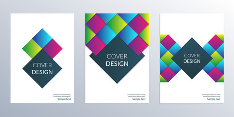 Wall Mural - cover design template. brochure layout for commercial or business report with modern geometric shape