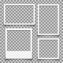 Fototapete - Empty white photo frame - for stock vector