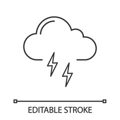 Sticker - Thunderstorm linear icon