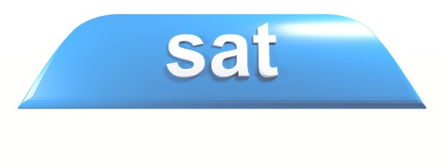 Poster - Blue tab for Saturday - 3D rendering illustration