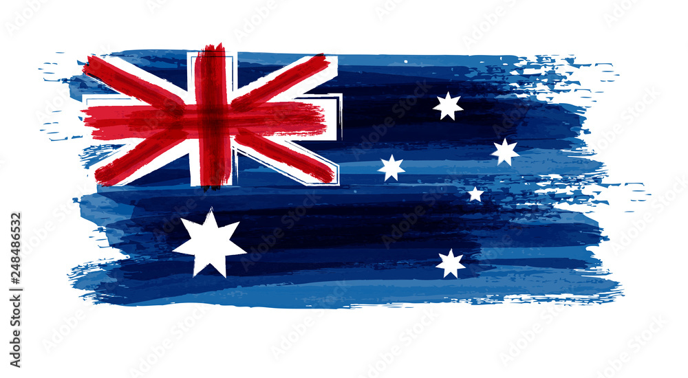 Grunge Australia Flag - obrazy, fototapety, plakaty 