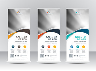 Wall Mural - Roll up banner stand template design