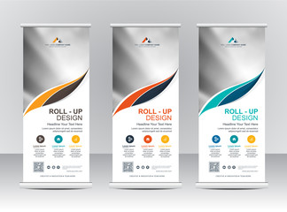 Wall Mural - roll up banner stand template design