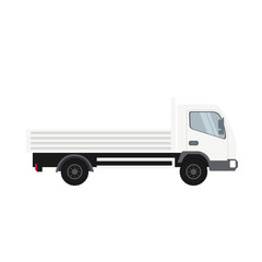 Wall Mural - Cargo truck in white color. Heavy traffic vehicle