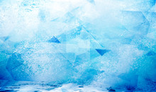 Abstract Sea Geometric Background With Triangles, Water Waves