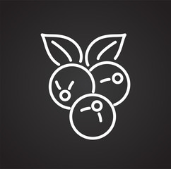 Poster - berry icon on black background for graphic and web design, modern simple vector sign. internet conce