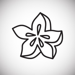 Poster - star fruit icon on white background for graphic and web design, modern simple vector sign. internet 