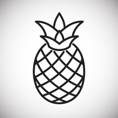 Poster - pineapple icon on white background for graphic and web design, modern simple vector sign. internet c