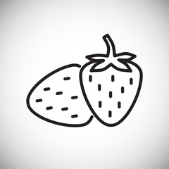 Poster - strawberry icon on white background for graphic and web design, modern simple vector sign. internet 