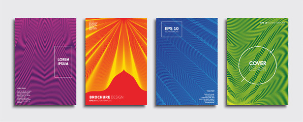 Vector cover designs. Future Poster template. Smartphone modern background set.
