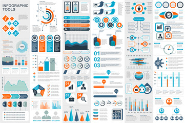 Leinwandbilder - Infographic elements data visualization vector design template. Can be used for steps, options, business processes, workflow, diagram, flowchart concept, timeline, marketing icons, info graphics.