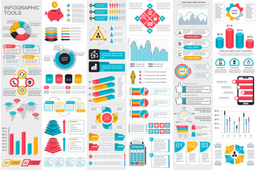 Poster - Infographic elements data visualization vector design template. Can be used for steps, options, business processes, workflow, diagram, flowchart concept, timeline, marketing icons, info graphics.
