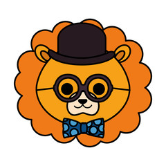 Sticker - cute little lion character