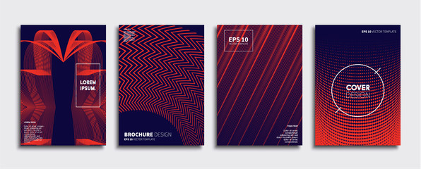 Vector cover designs. Future Poster template. Smartphone modern background set.
