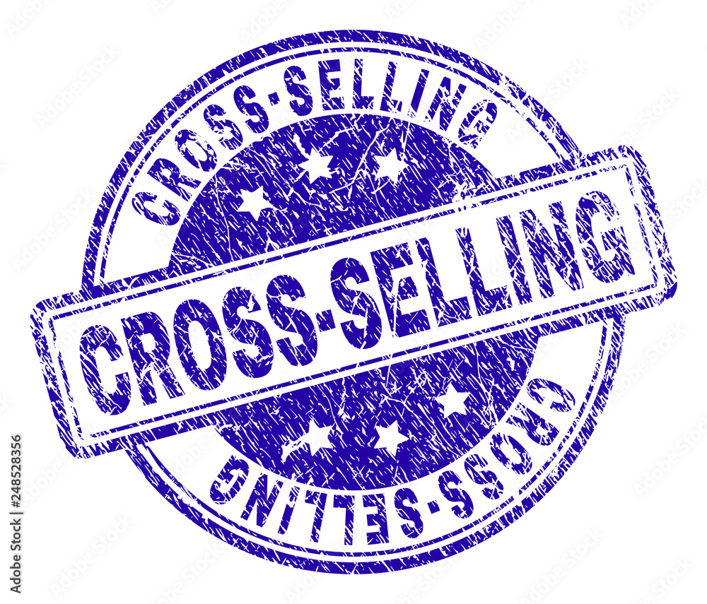 CROSS-SELLING stamp seal watermark with distress texture. Designed with ...