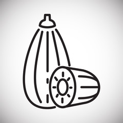 Poster - Zucchini line icon on white background for graphic and web design, Modern simple vector sign. Internet concept. Trendy symbol for website design web button or mobile app