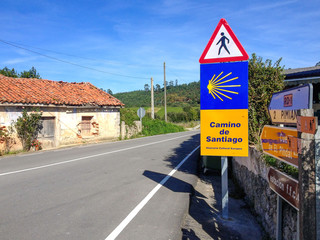 Road sign on