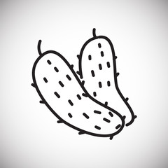 Poster - Pickles line icon on white background for graphic and web design, Modern simple vector sign. Internet concept. Trendy symbol for website design web button or mobile app