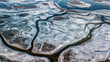 zamarznięta rzeka lód lodowiec 