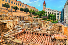 Ruins Of The Roman Baths In Beirut, Lebanon