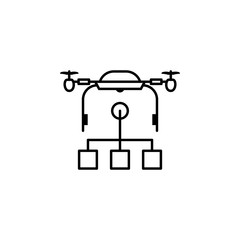 Poster - copter, drone, transportation, delivery icon. Element of quadrocopter icon. Thin line icon for website design and development, app development. Premium icon