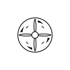 Poster - propeller, drone, copter icon. Element of quadrocopter icon. Thin line icon for website design and development, app development. Premium icon