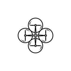 Poster - propeller, quadcopter, drone icon. Element of quadrocopter icon. Thin line icon for website design and development, app development. Premium icon