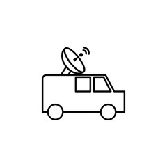 Poster - car, antenna, quadcopter, drone icon. Element of quadrocopter icon. Thin line icon for website design and development, app development. Premium icon