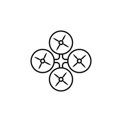 Poster - propeller, quadcopter, drone icon. Element of quadrocopter icon. Thin line icon for website design and development, app development. Premium icon